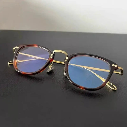 Unisex Square Full Rim Titanium Prescription Glasses 65955 — view 1 | Rx Spectacle