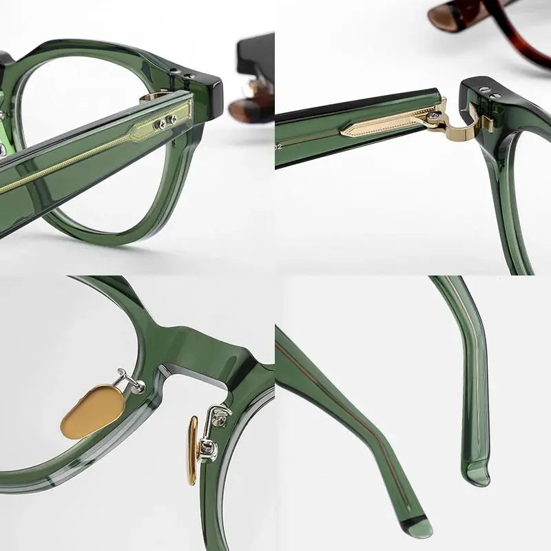Unisex Round Full Rim Titanium Prescription Glasses 635005 — view 4 | Rx Spectacle