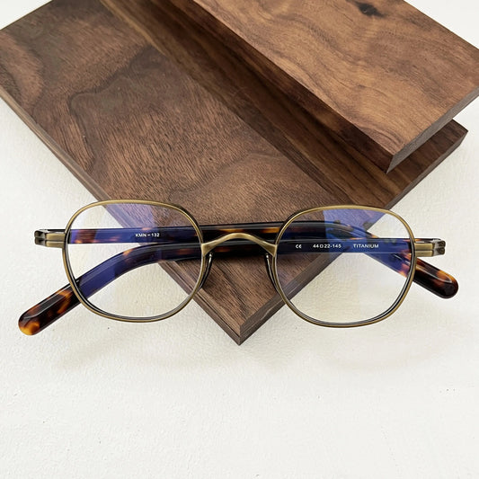 Women's Square Full Rim Titanium Prescription Glasses 366132 — view 1 | Rx Spectacle