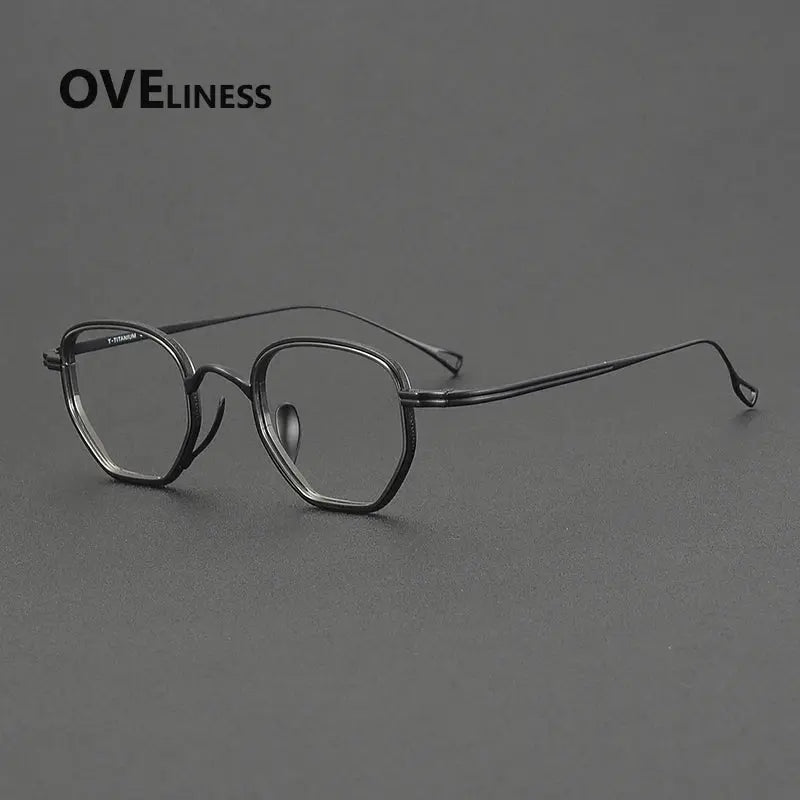Unisex Square Full Rim Titanium Prescription Glasses 641235 — view 3 | Rx Spectacle