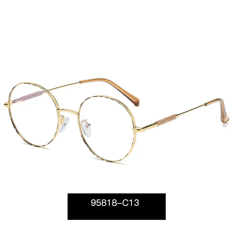 Women's Oval Full Rim Alloy Prescription Glasses 95818 — view 3 | Rx Spectacle