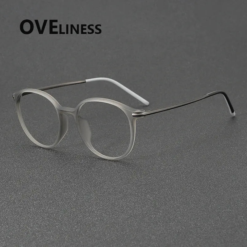 Women's Round Full Rim Titanium Prescription Glasses 72352 — view 8 | Rx Spectacle