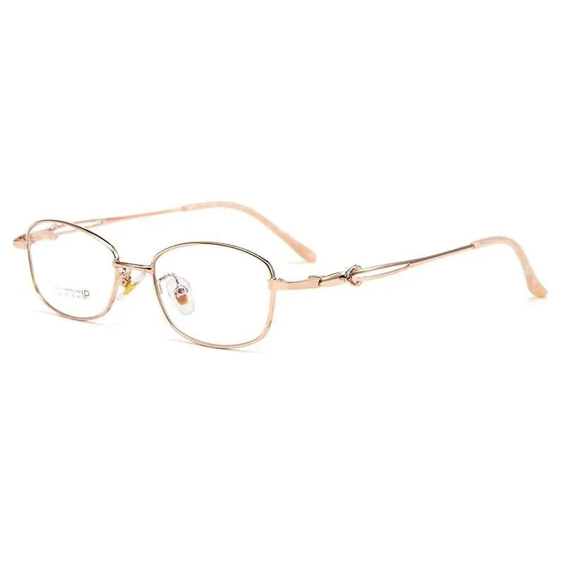 Women's Square Full Rim Titanium Prescription Glasses 3531ti — view 6 | Rx Spectacle