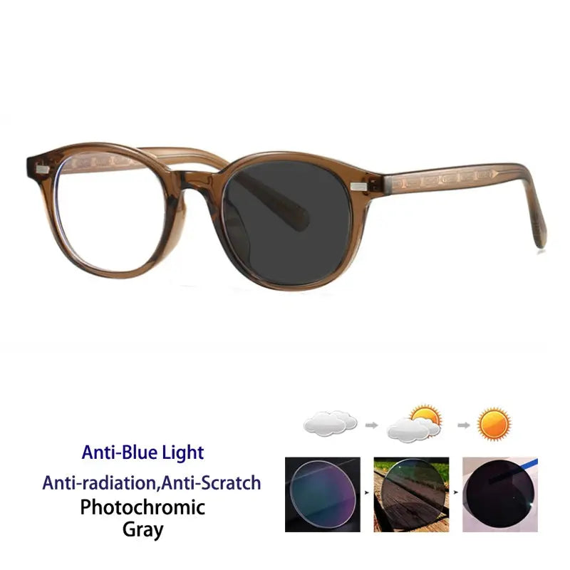 Unisex Round Full Rim TR90 Reading Glasses 28017 — view 10 | Rx Spectacle