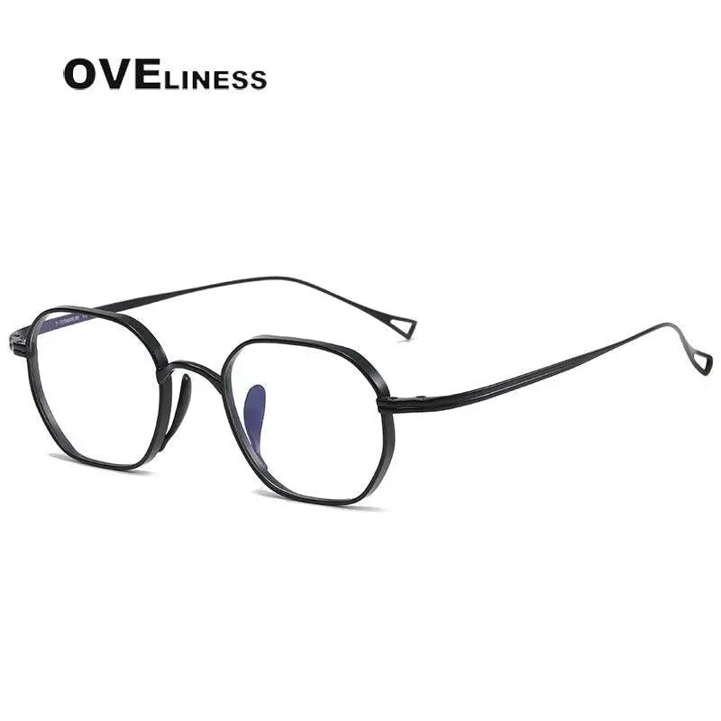 Unisex Oval Full Rim Titanium Prescription Glasses 9917 — view 4 | Rx Spectacle