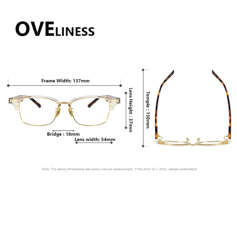 Women's Square Full Rim Titanium Prescription Glasses 369917 — view 2 | Rx Spectacle