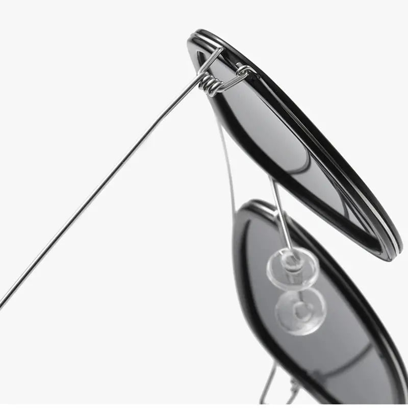 Unisex Square Full Rim Titanium Double Bridge Prescription Glasses 8205 — view 5 | Rx Spectacle