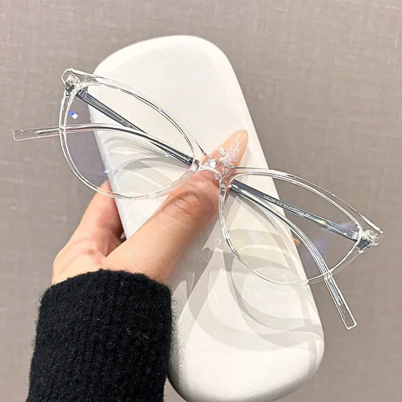 Women's Oval Full Rim Titanium Prescription Glasses 482381 — view 5 | Rx Spectacle