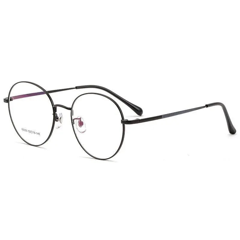 Unisex Round Full Rim Titanium Prescription Glasses 80053 — view 5 | Rx Spectacle