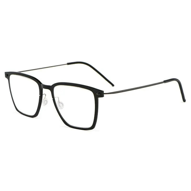 Unisex Square Full Rim Titanium Screwless Prescription Glasses 6554nd — view 10 | Rx Spectacle