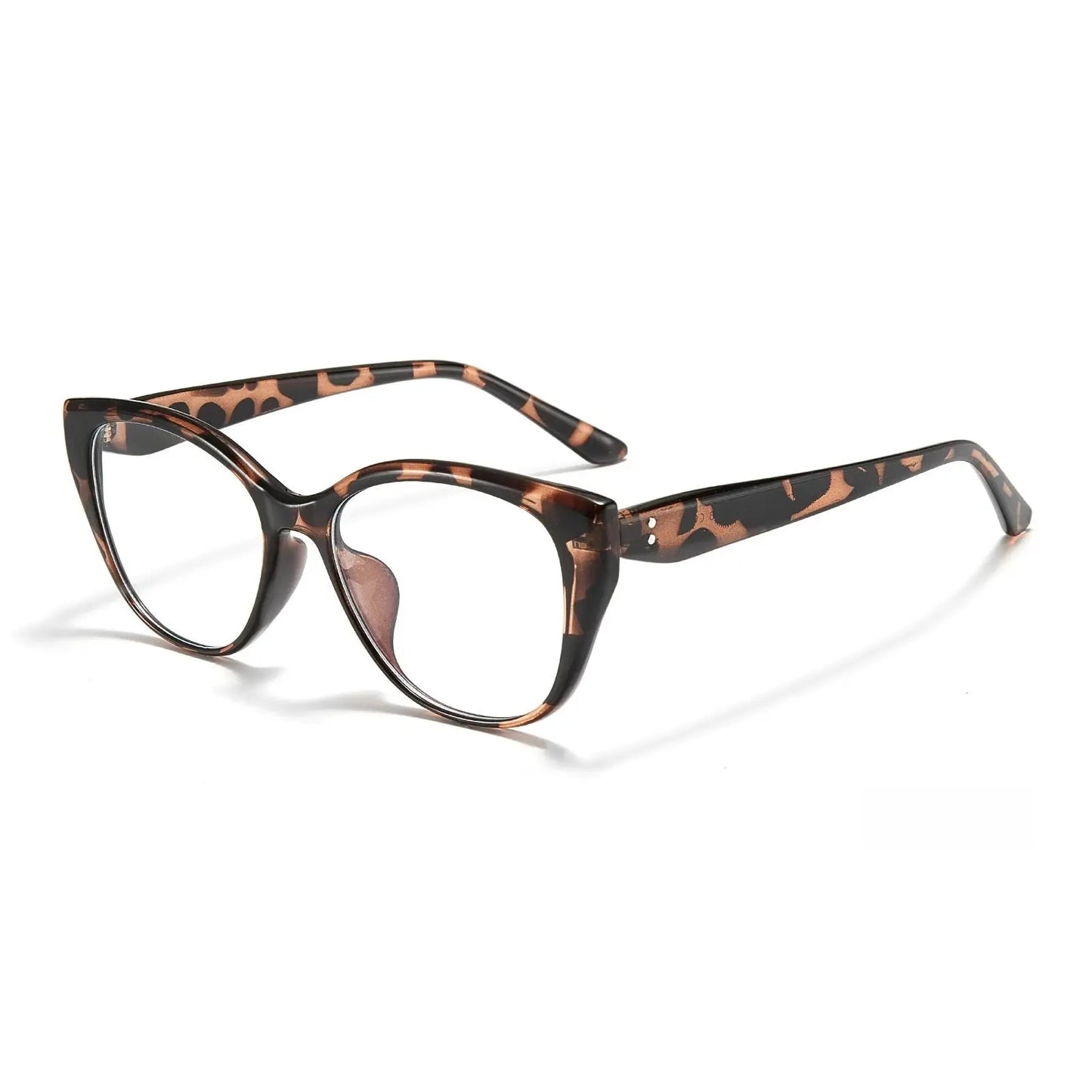 Women's Cat Eye Full Rim Titanium Prescription Glasses 81132 — view 4 | Rx Spectacle