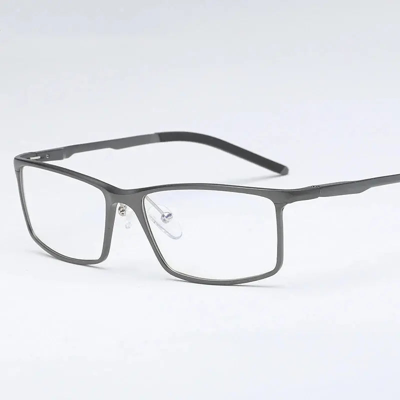 Men's Rectangular Full Rim Aluminum Prescription Glasses 607000 — view 4 | Rx Spectacle
