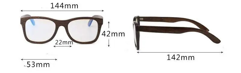 Men's Square Full Rim Wood Prescription Glasses 5677 — view 6 | Rx Spectacle