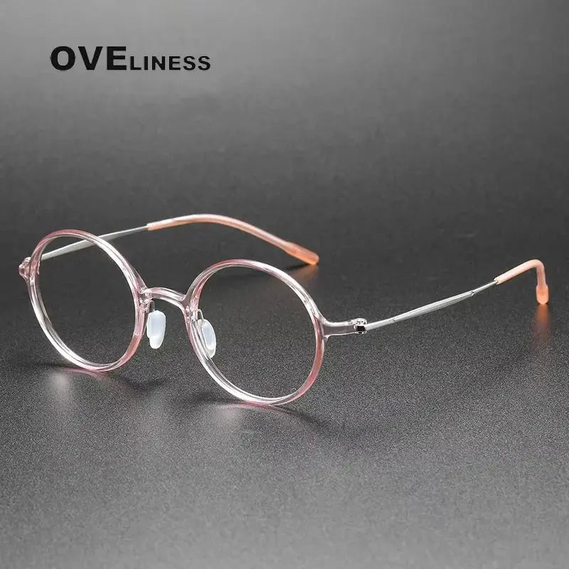 Women's Round Full Rim Titanium Prescription Glasses 88635 — view 5 | Rx Spectacle