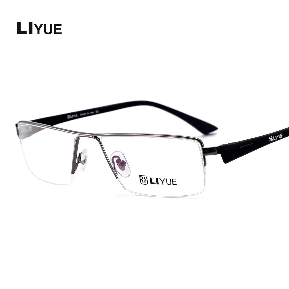 Unisex Square Semi-Rimless Prescription Glasses 328127 — view 2 | Rx Spectacle