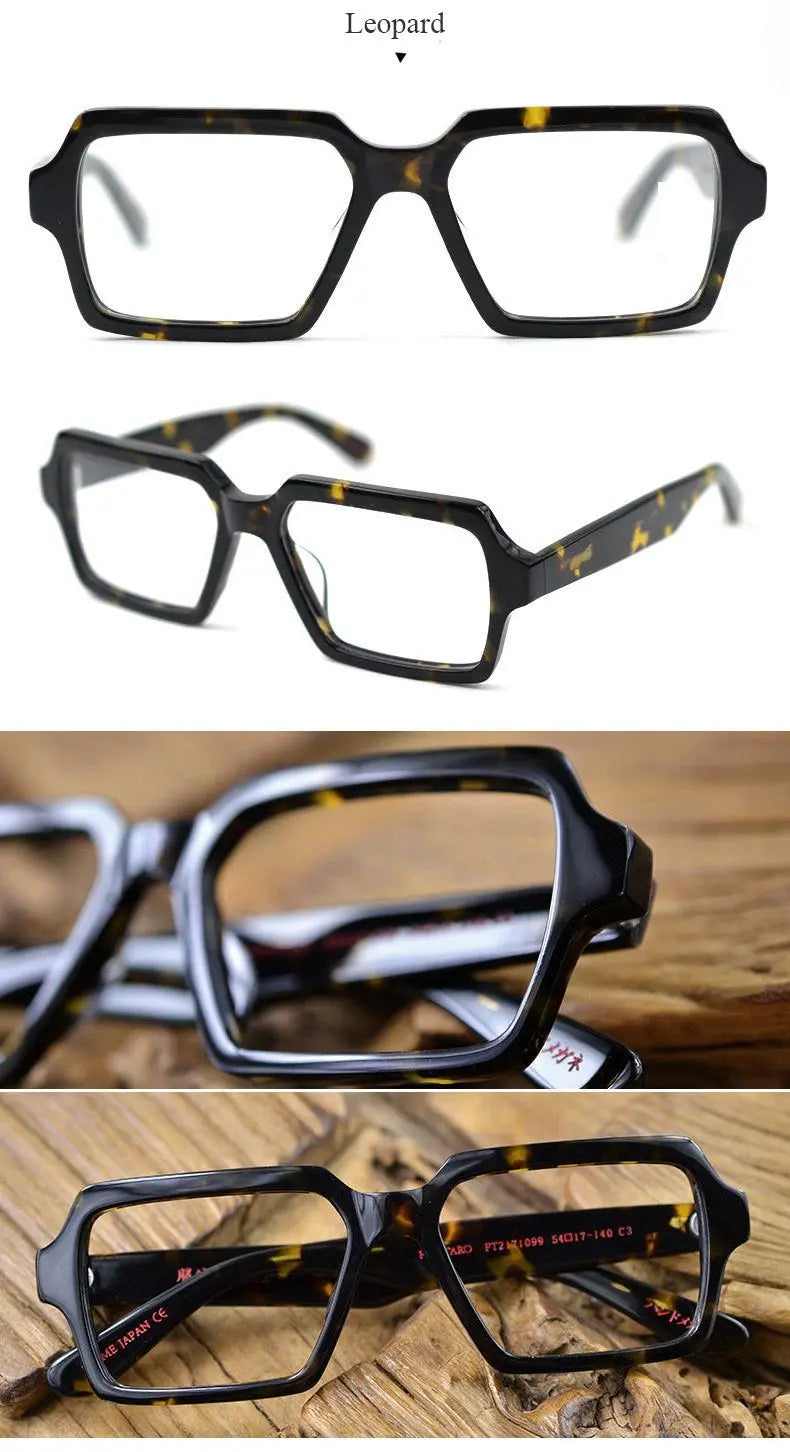 Men's Square Full Rim Acetate Oversized Prescription Glasses Ft2171099 — view 13 | Rx Spectacle