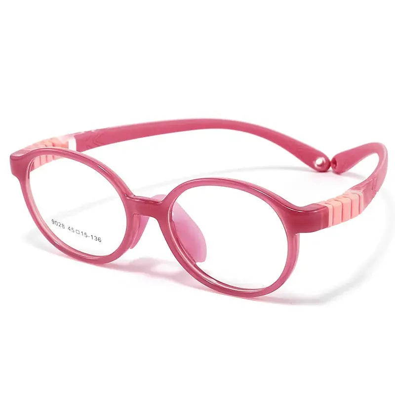 Unisex Round Full Rim TR90 Prescription Glasses 9028 — view 9 | Rx Spectacle