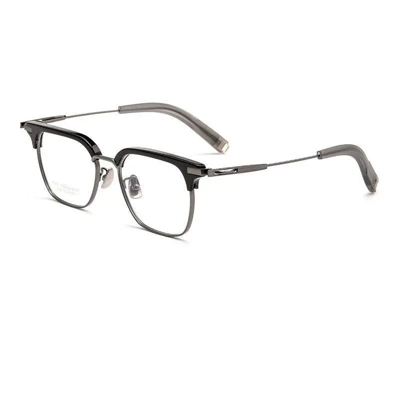 Men's Square Full Rim Titanium Prescription Glasses 2083T — view 3 | Rx Spectacle
