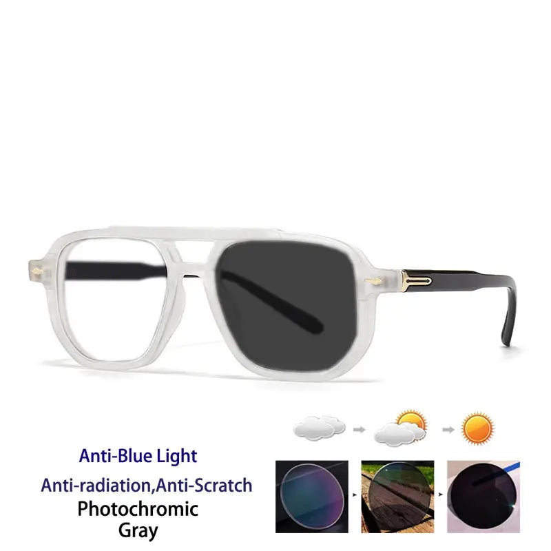 Unisex Square Full Rim TR90 Double Bridge Reading Glasses 60904 — view 12 | Rx Spectacle