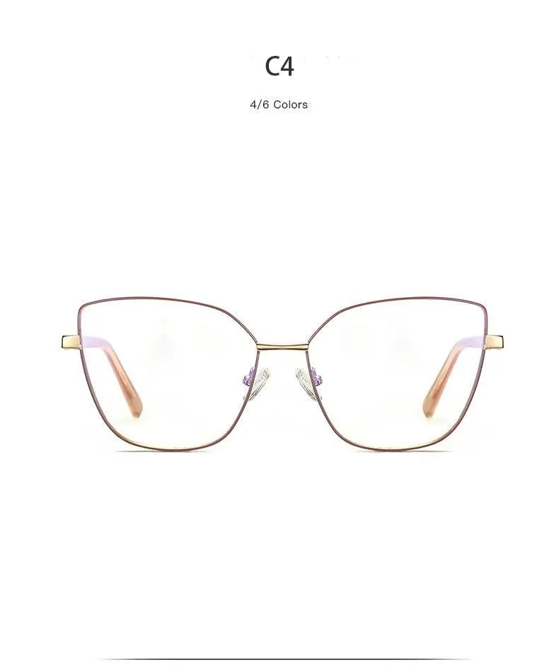 Women's Cat Eye Full Rim Titanium Prescription Glasses 3002 — view 23 | Rx Spectacle