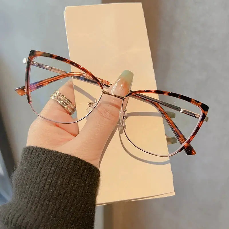 Women's Cat Eye Full Rim TR90 Prescription Glasses Y3020 — view 9 | Rx Spectacle