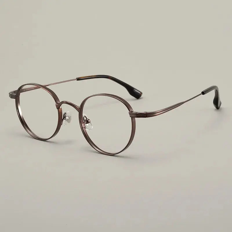 Unisex Oval Full Rim Titanium Prescription Glasses 310521 — view 3 | Rx Spectacle