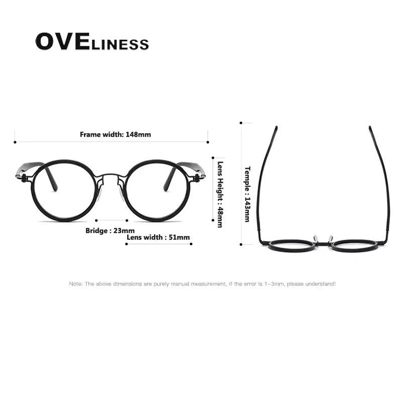 Unisex Round Full Rim Titanium Prescription Glasses 395862 — view 2 | Rx Spectacle