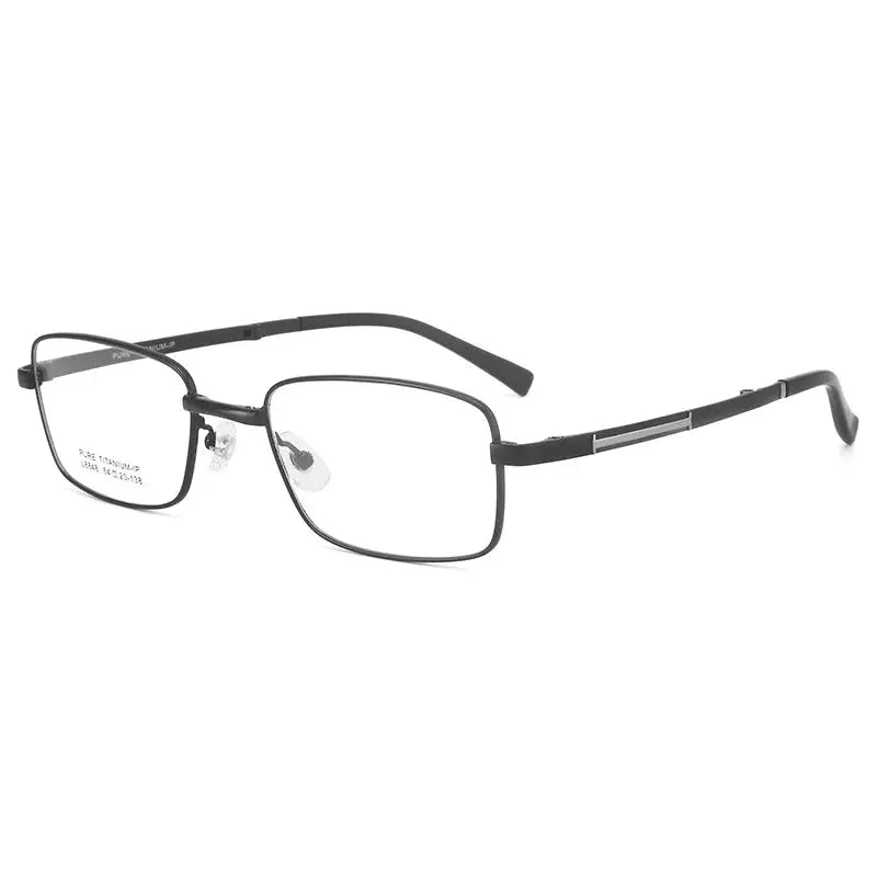 Unisex Rectangular Full Rim Titanium Prescription Glasses 884800 — view 4 | Rx Spectacle