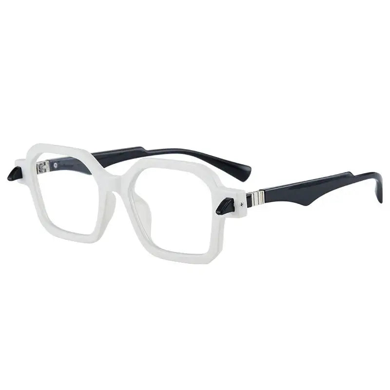 Unisex Square Full Rim Acetate Oversized Reading Glasses 5571 — view 8 | Rx Spectacle