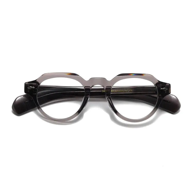 Unisex Round Full Rim Acetate Flat Top Prescription Glasses 23139 — view 6 | Rx Spectacle