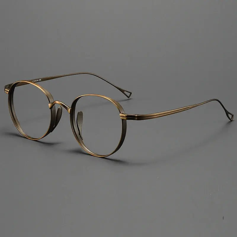 Women's Oval Full Rim Titanium Prescription Glasses 610519 — view 3 | Rx Spectacle