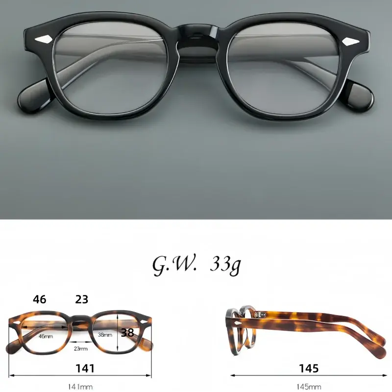 Unisex Oval Full Rim Acetate Prescription Glasses 24052 — view 2 | Rx Spectacle