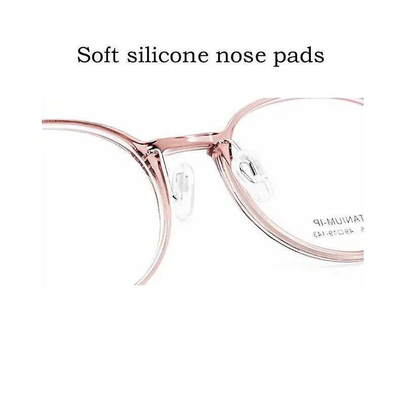 Unisex Round Full Rim Titanium Prescription Glasses 5825M — view 11 | Rx Spectacle