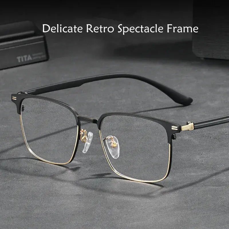 Unisex Square Full Rim Alloy Reading Glasses 33999 — view 3 | Rx Spectacle