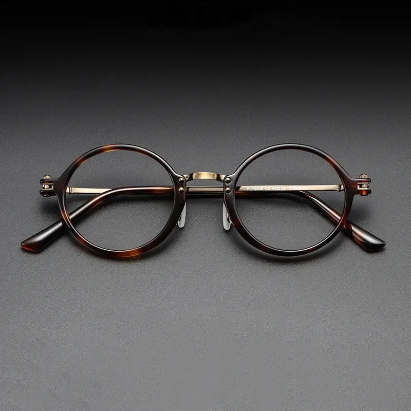Unisex Round Full Rim Titanium Prescription Glasses Rt5866 — view 5 | Rx Spectacle