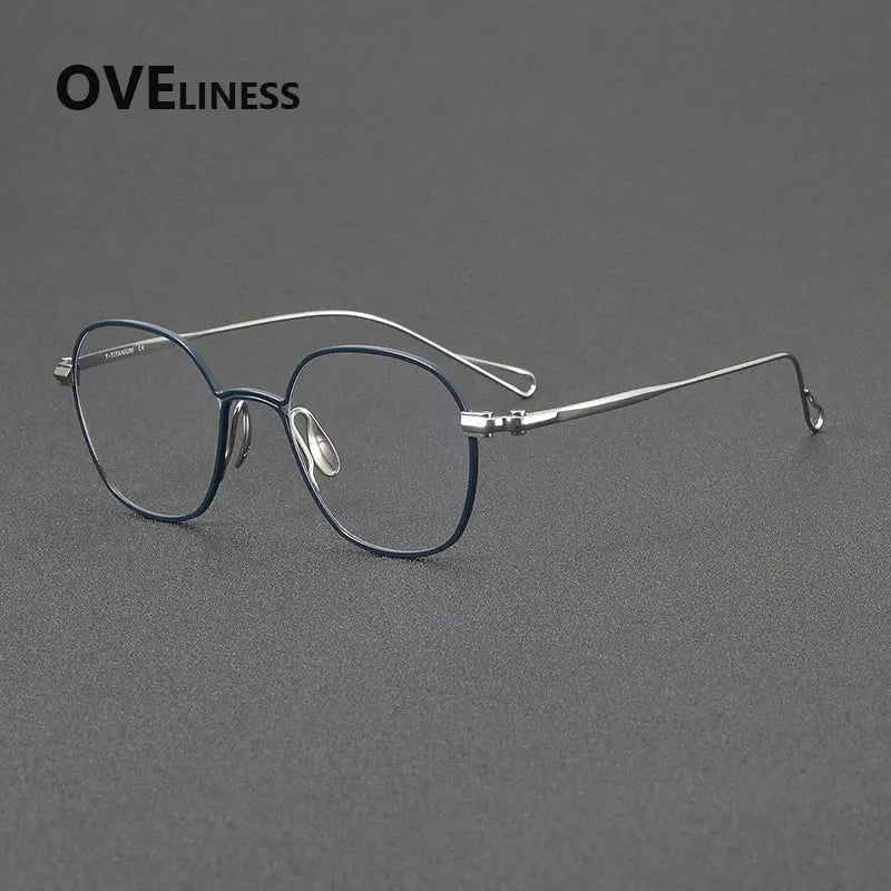 Unisex Polygon Full Rim Titanium Prescription Glasses 61156 — view 4 | Rx Spectacle