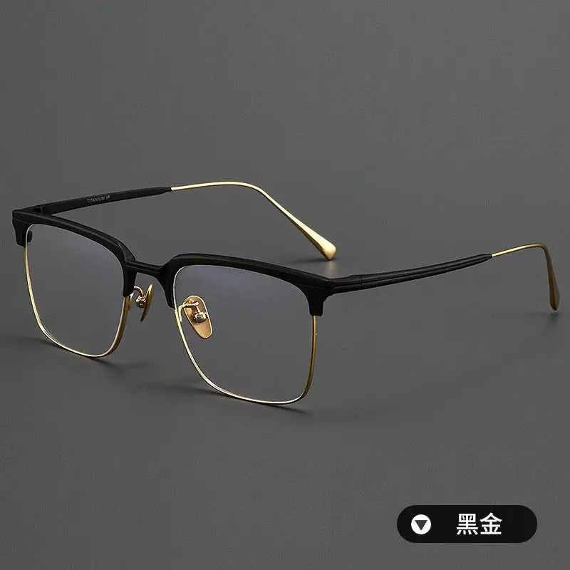 Men's Square Full Rim Titanium Prescription Glasses 190531 — view 3 | Rx Spectacle