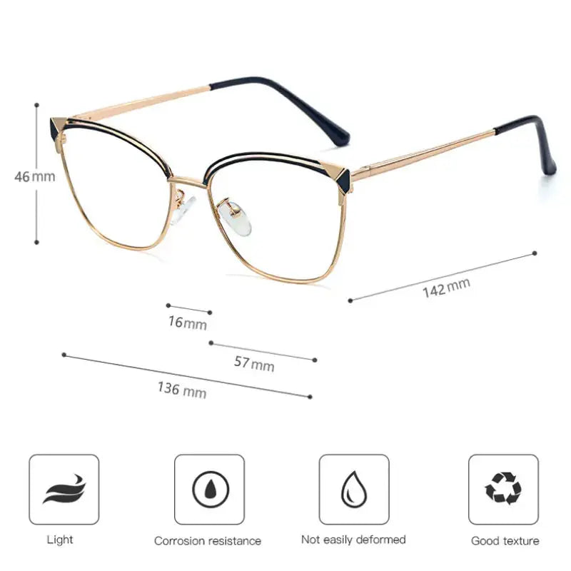 Women's Cat Eye Full Rim TR90 Prescription Glasses 795780 — view 2 | Rx Spectacle