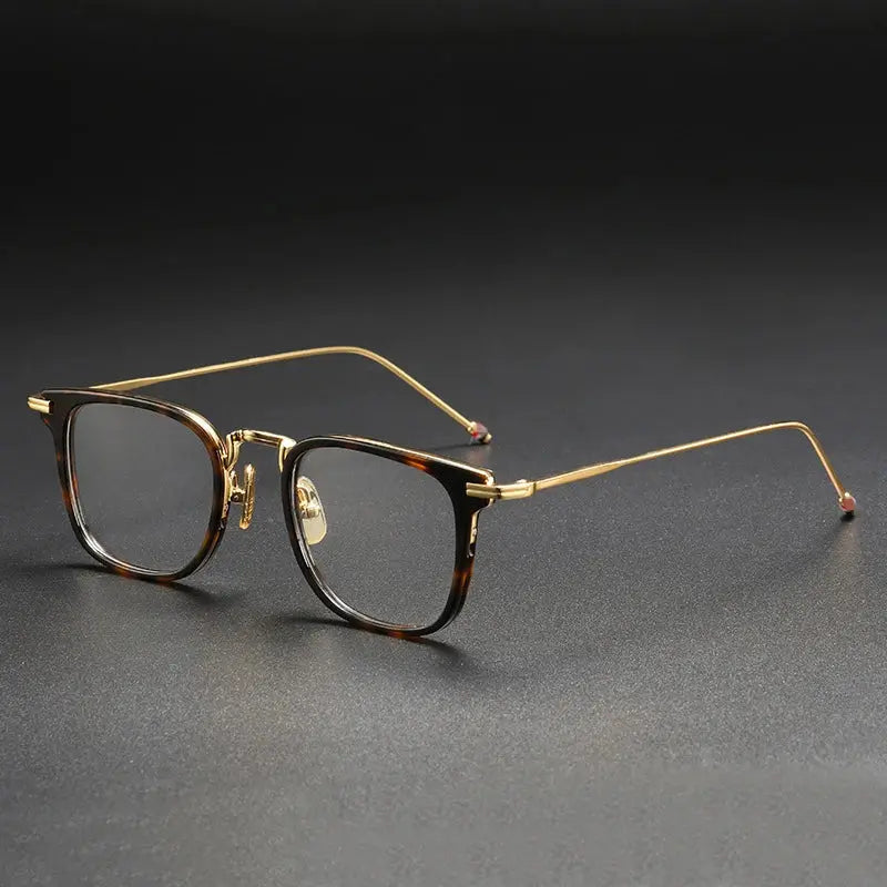 Unisex Square Full Rim Titanium Oversized Prescription Glasses 396905 — view 3 | Rx Spectacle