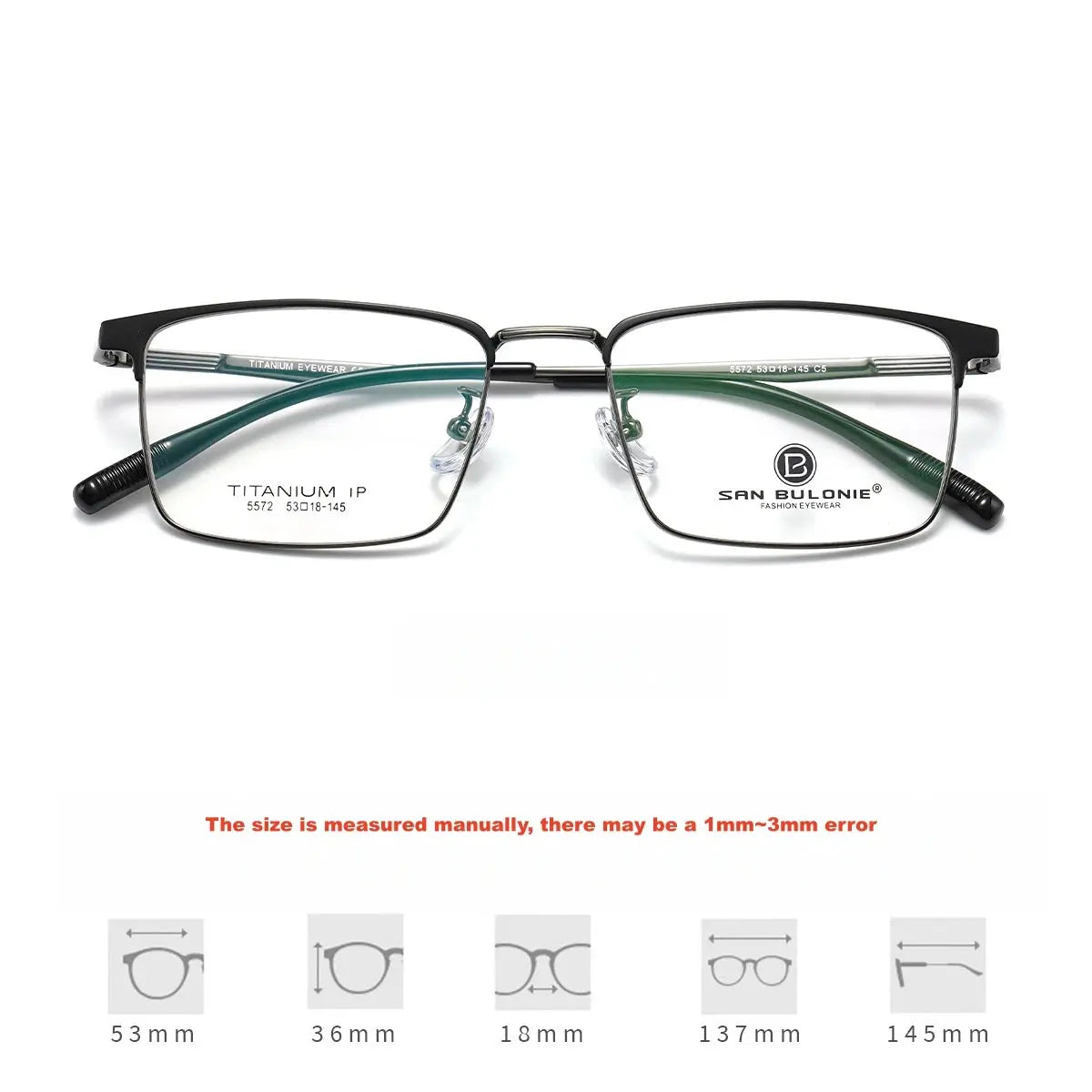 Women's Polygon Full Rim Titanium Prescription Glasses 365572 — view 5 | Rx Spectacle