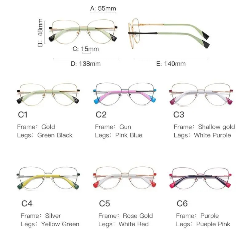 Women's Cat Eye Full Rim Prescription Glasses 3019 — view 4 | Rx Spectacle