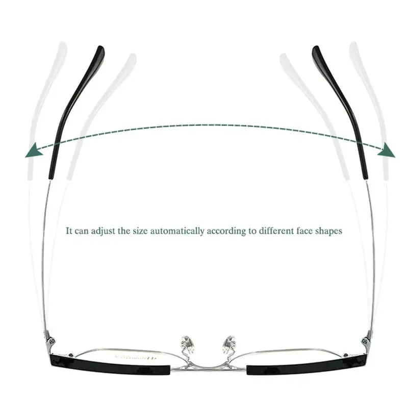 Men's Square Full Rim Titanium Double Bridge Prescription Glasses Bj2315 — view 4 | Rx Spectacle