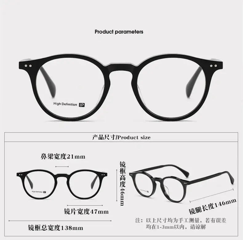 Women's Round Full Rim Acetate Prescription Glasses 934111 — view 2 | Rx Spectacle