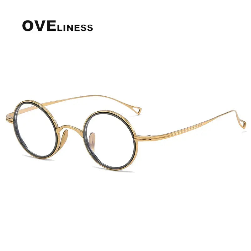Women's Round Full Rim Titanium Prescription Glasses 369123 — view 4 | Rx Spectacle