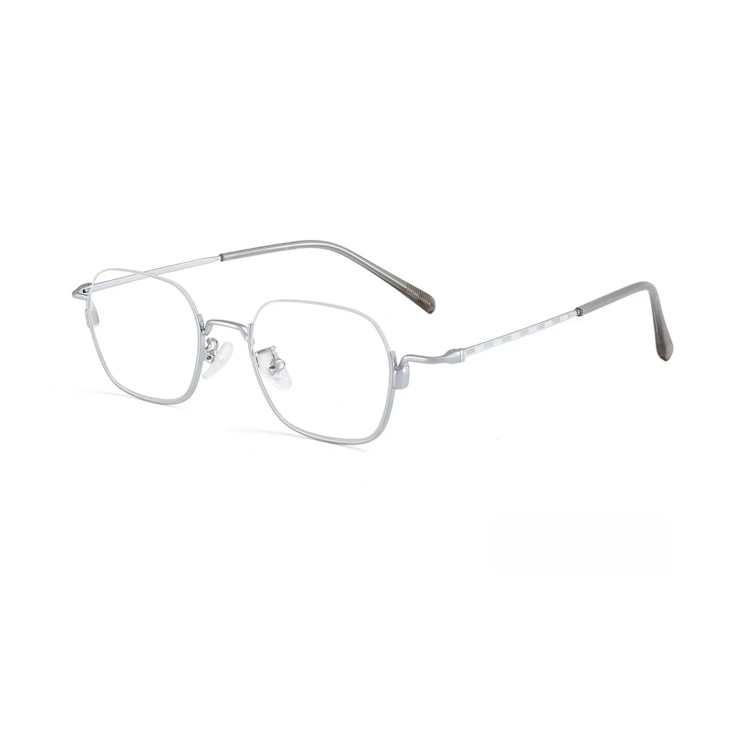 Unisex Square Semi-Rimless Alloy Prescription Glasses 34907 — view 6 | Rx Spectacle