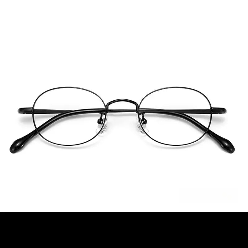 Women's Oval Full Rim Titanium Prescription Glasses 91312 — view 3 | Rx Spectacle
