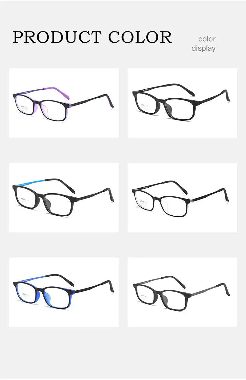 Unisex Square Full Rim Titanium Prescription Glasses 9833XP — view 13 | Rx Spectacle