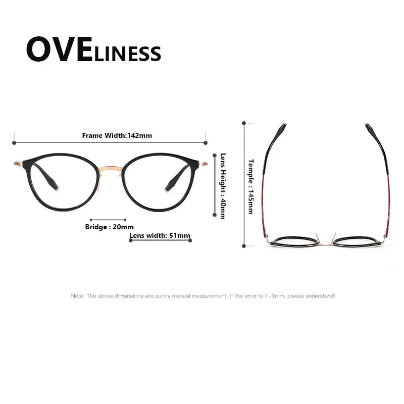 Unisex Oval Full Rim Titanium Prescription Glasses 22501 — view 2 | Rx Spectacle