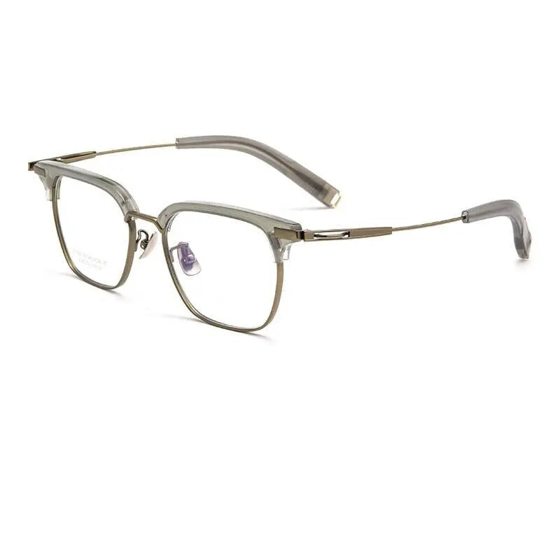 Men's Square Full Rim Titanium Prescription Glasses 2083T — view 2 | Rx Spectacle