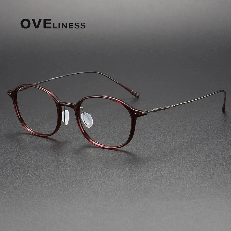 Women's Square Full Rim Titanium Prescription Glasses 928653 — view 7 | Rx Spectacle